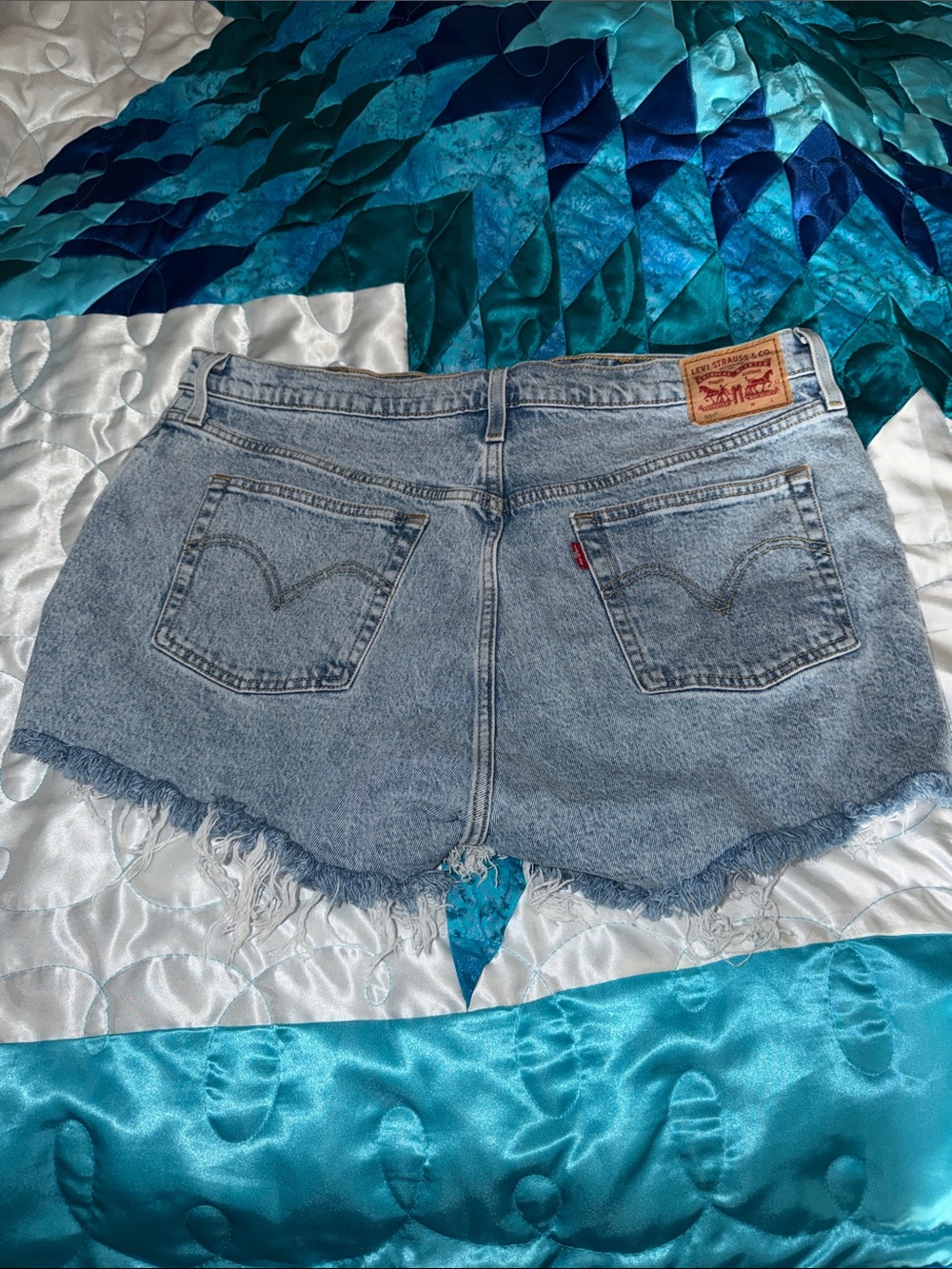 Levi's Light Blue Denim Cutoff Shorts W34. 💙